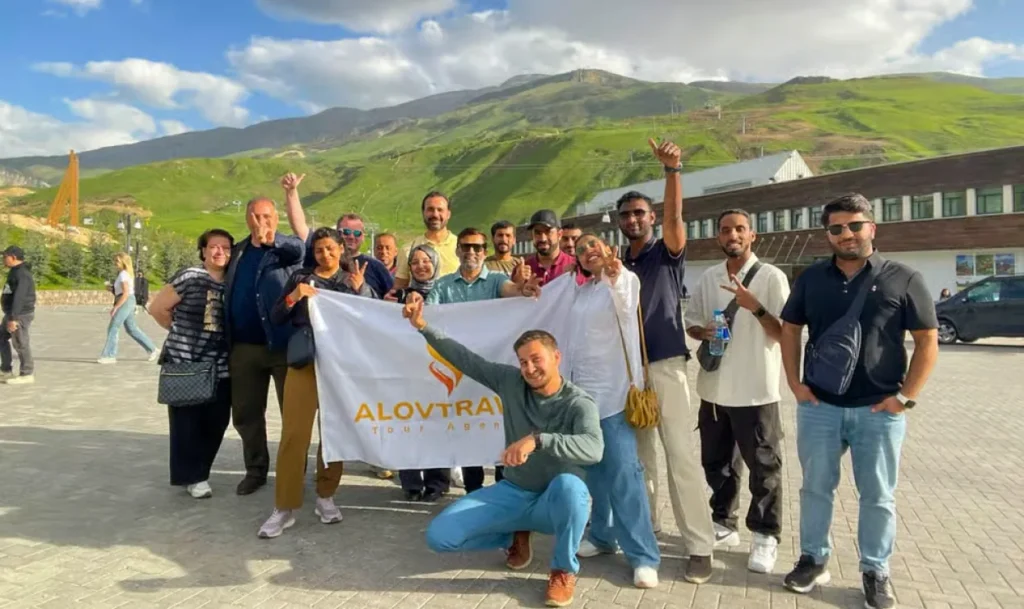 Alov Travel group at Shahdag Mountain Resort in Azerbaijan