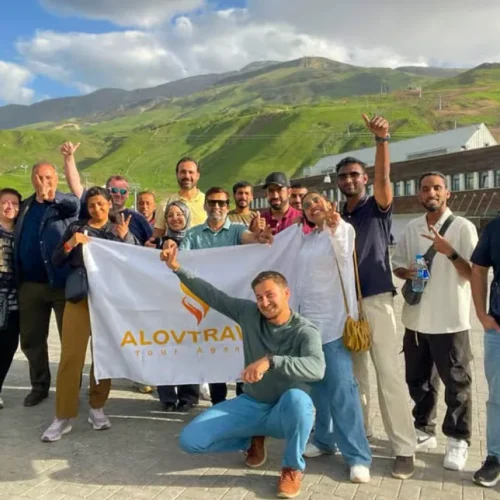 Alov Travel group at Shahdag Mountain Resort in Azerbaijan