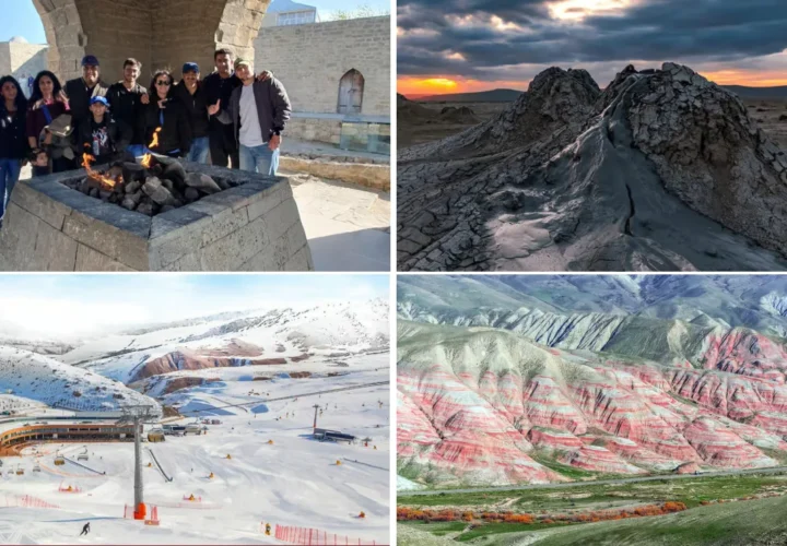 Azerbaijan tour package 4 days 3 nights — Baku, Gobustan, Shahdag and Candy Cane Mountains highlights